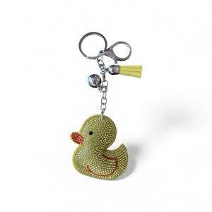 Yellow Duck Keychain with Rhinestones